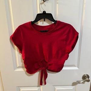 Urban Outfitters cutout crop top red large worn once